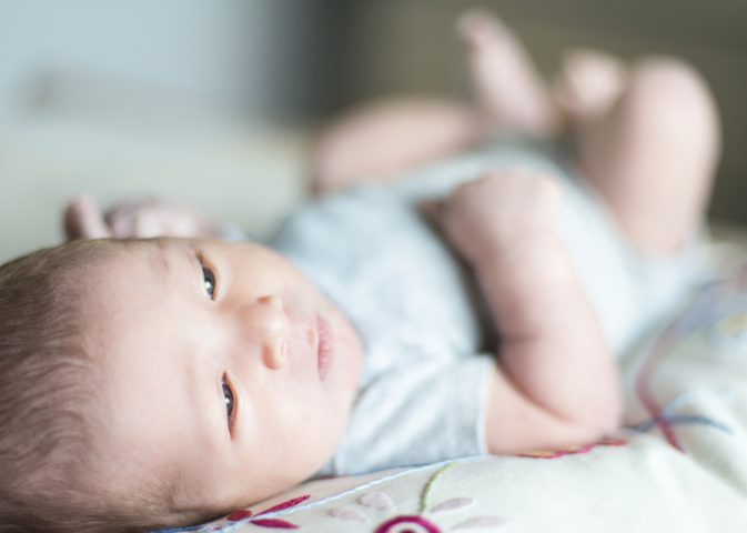 Nasenbluten in einem Neugeborenen