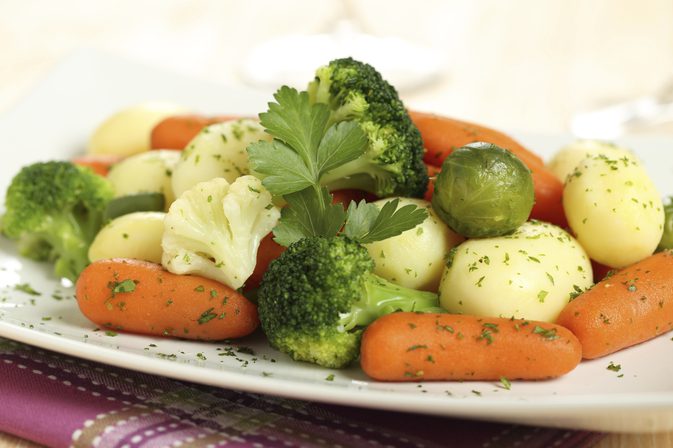 Genopvarmning af kogte grøntsager og nitre