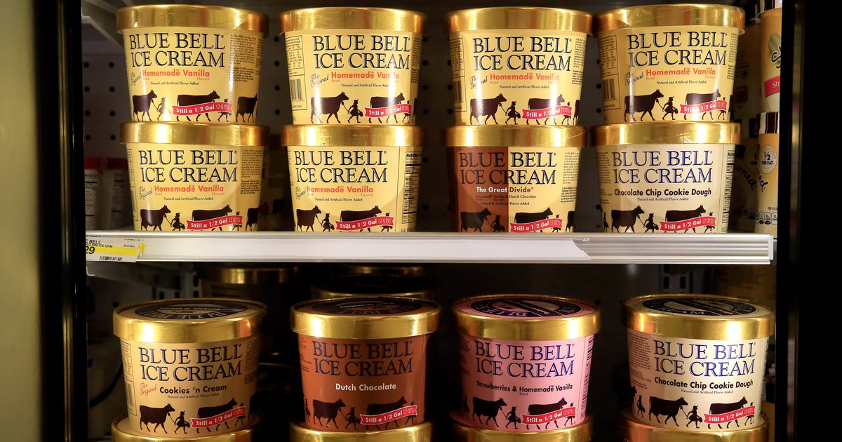 Informacje o wartościach odżywczych Blue Bell Ice Cream Nutritional Facts