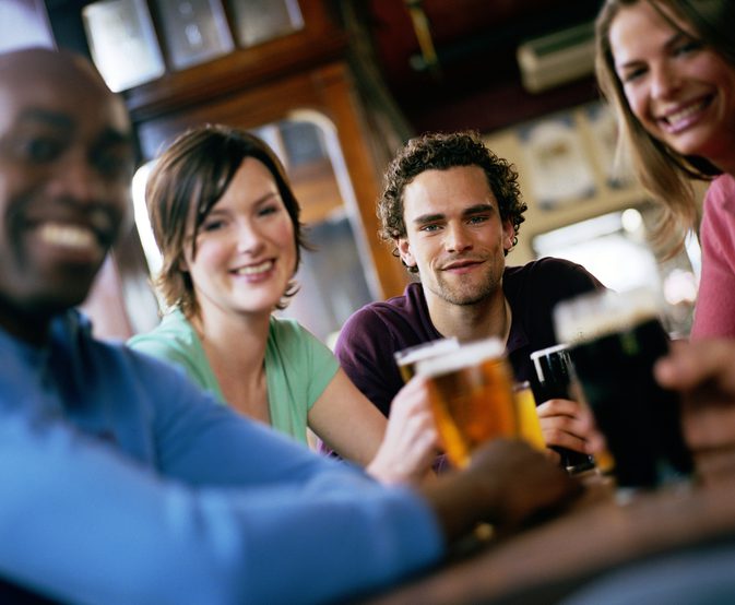 De calorieën in cognac, bier en wijn