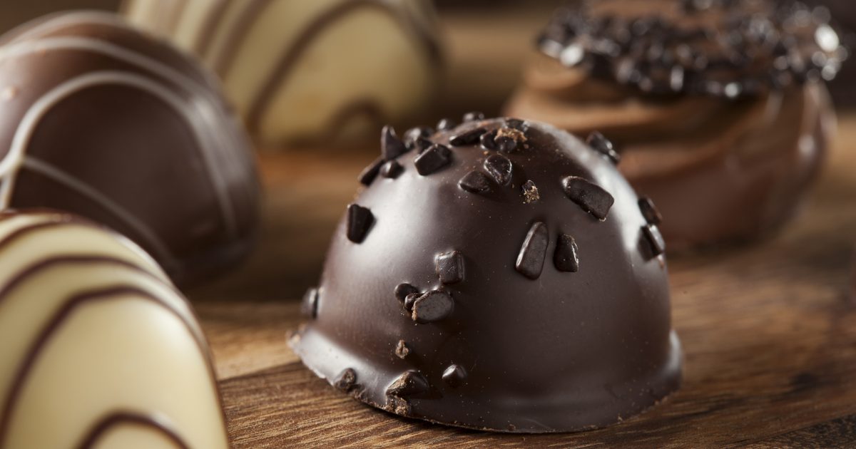Kalorien in dunklen Schokoladentrüffeln