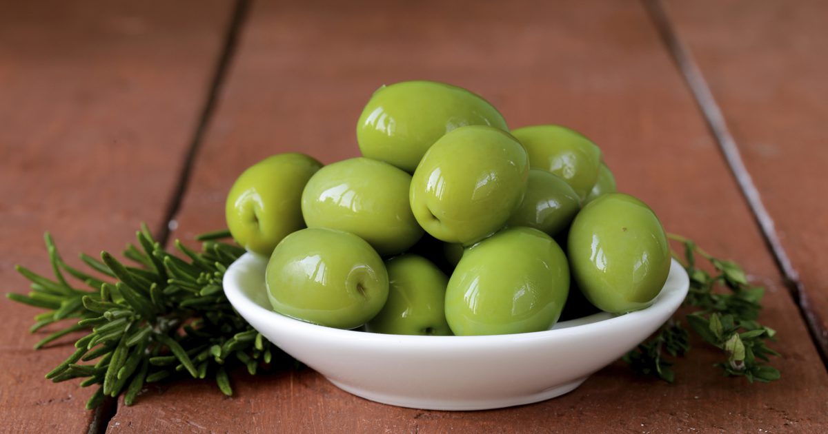 Kalorier i en grønn oliven
