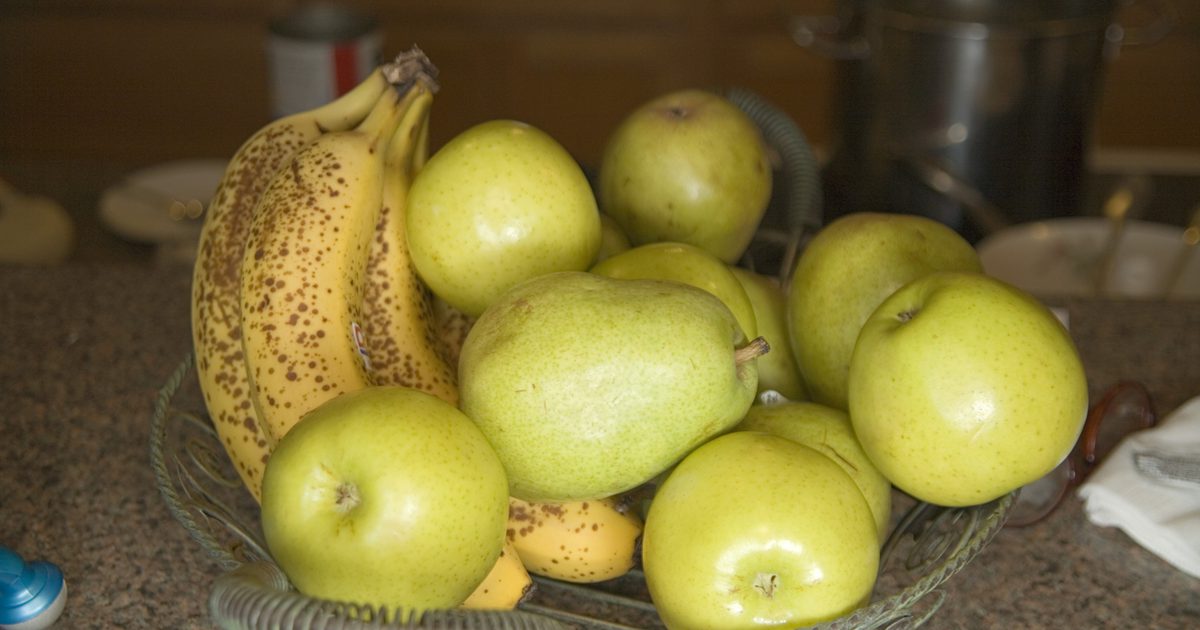 Kalorier i en pære, banan og Apple