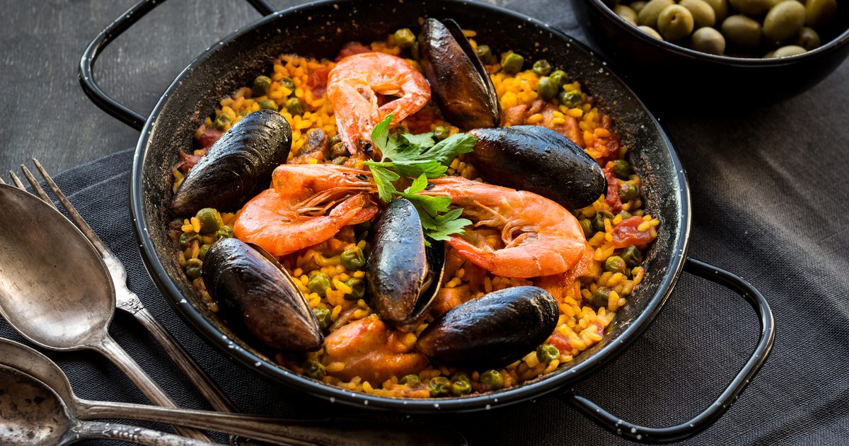 Die Kalorien in der Meeresfrüchte-Paella