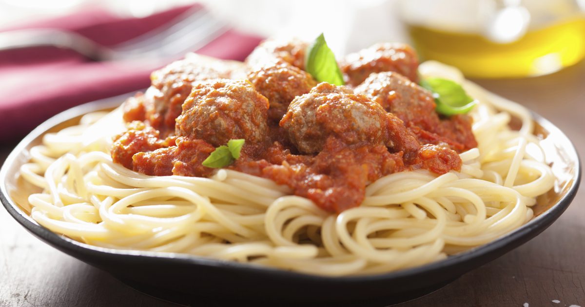 Kalorier i spaghetti og kødboller