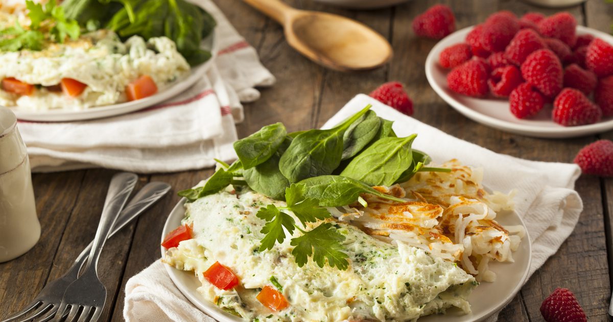 Trávení vaječné bílé omelety