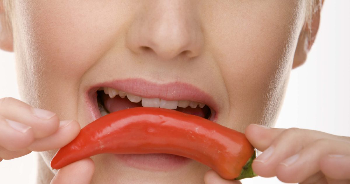 Spise Hot Peppers å miste vekt