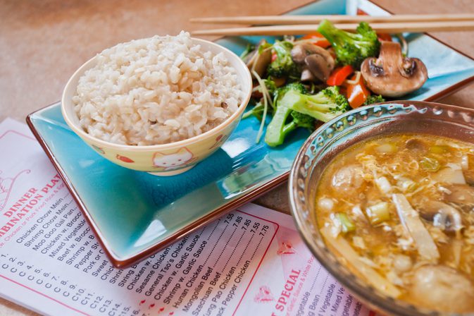 Menu zdrowego chińskiego jedzenia