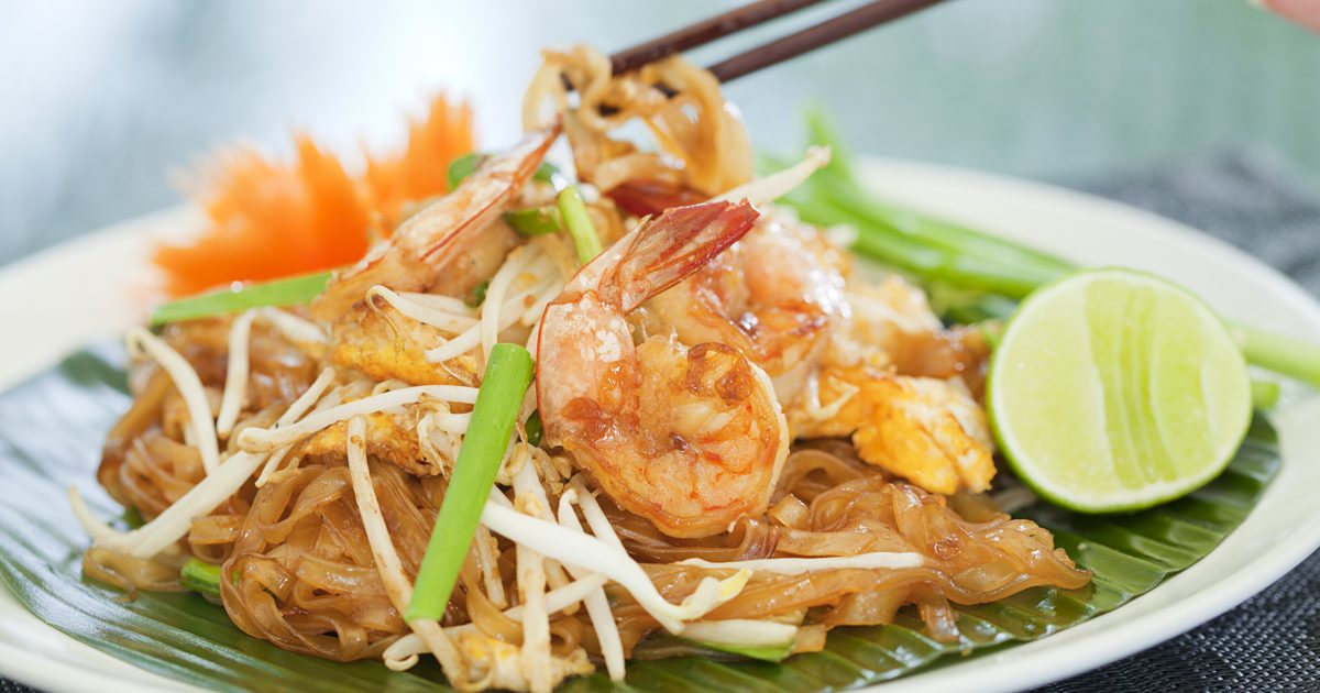 Friska thailändska matval på restauranger