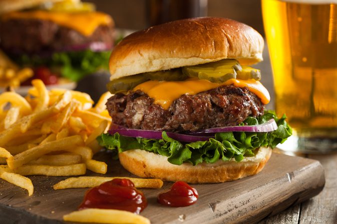 Hvor mange kalorier er i en Bison Burger?