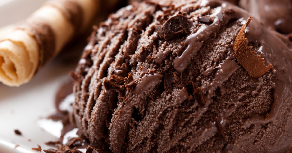 Сколько калорий в шоколадном мороженое?