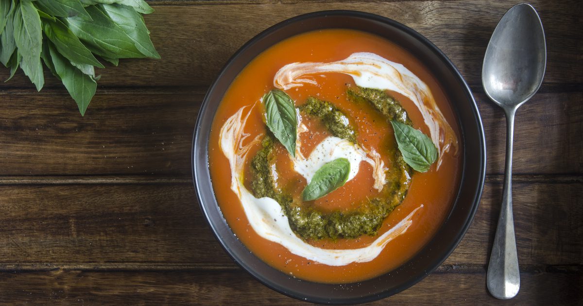 Колко калории в кремообразна доматена супа?