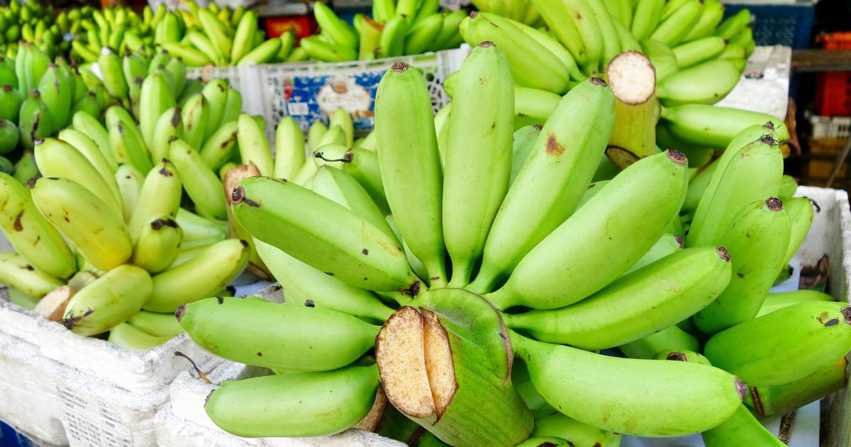 Hur man lagar jamaicansk kokt grön banan
