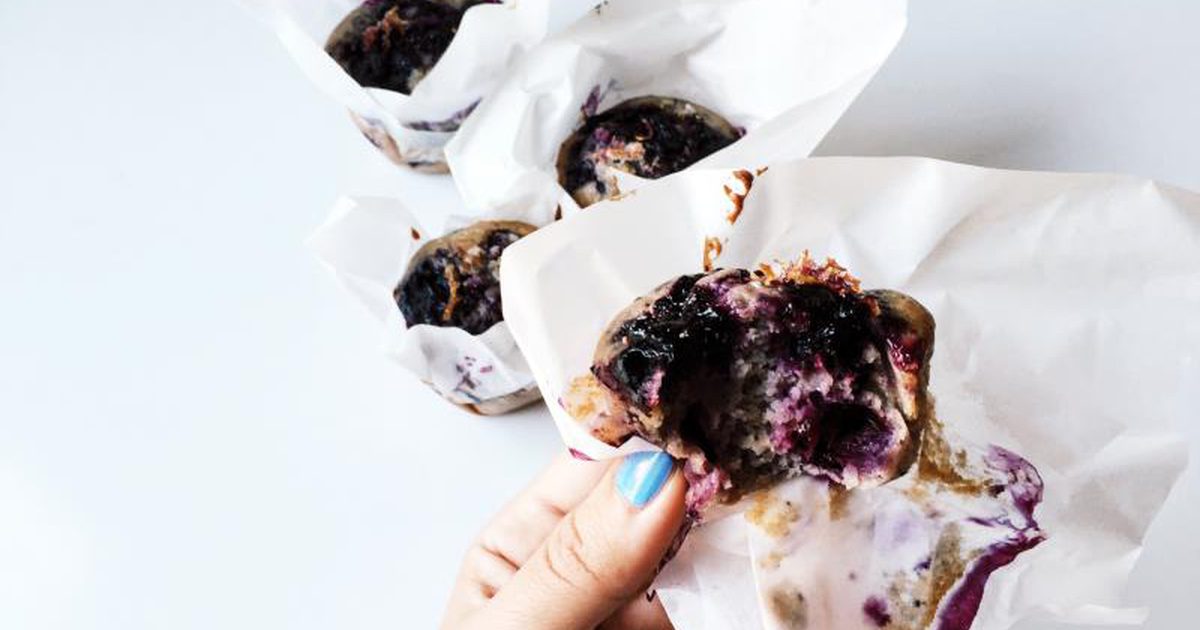 Magic 2-Minute glutenvrij, Paleo Blueberry Muffins
