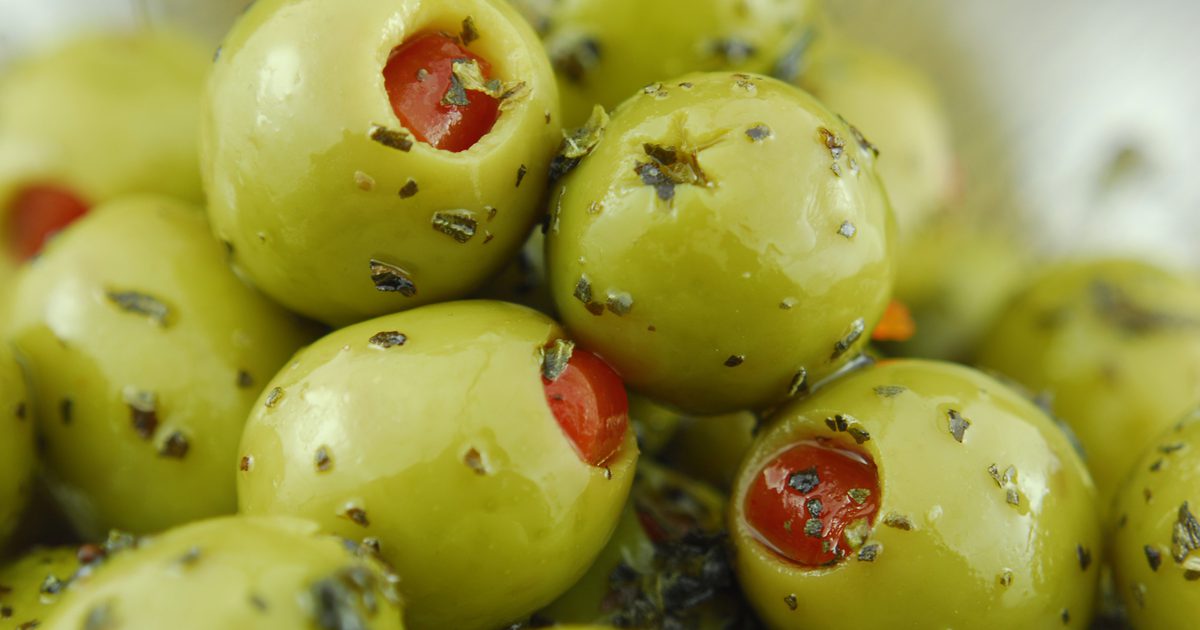 Výživové fakty o zelených špenátových olivách