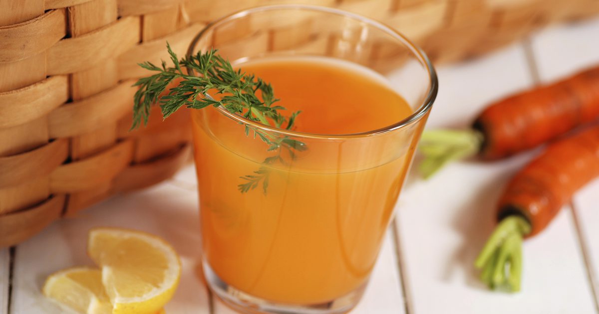 Хранителна стойност за суров сок от моркови