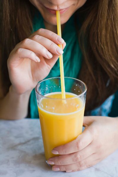 Хранителната стойност на портокалов сок спрямо концентрацията на оранжево