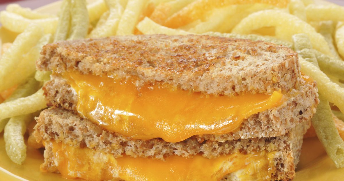 Что представляют собой пищевые группы в сэндвиче с сыром?