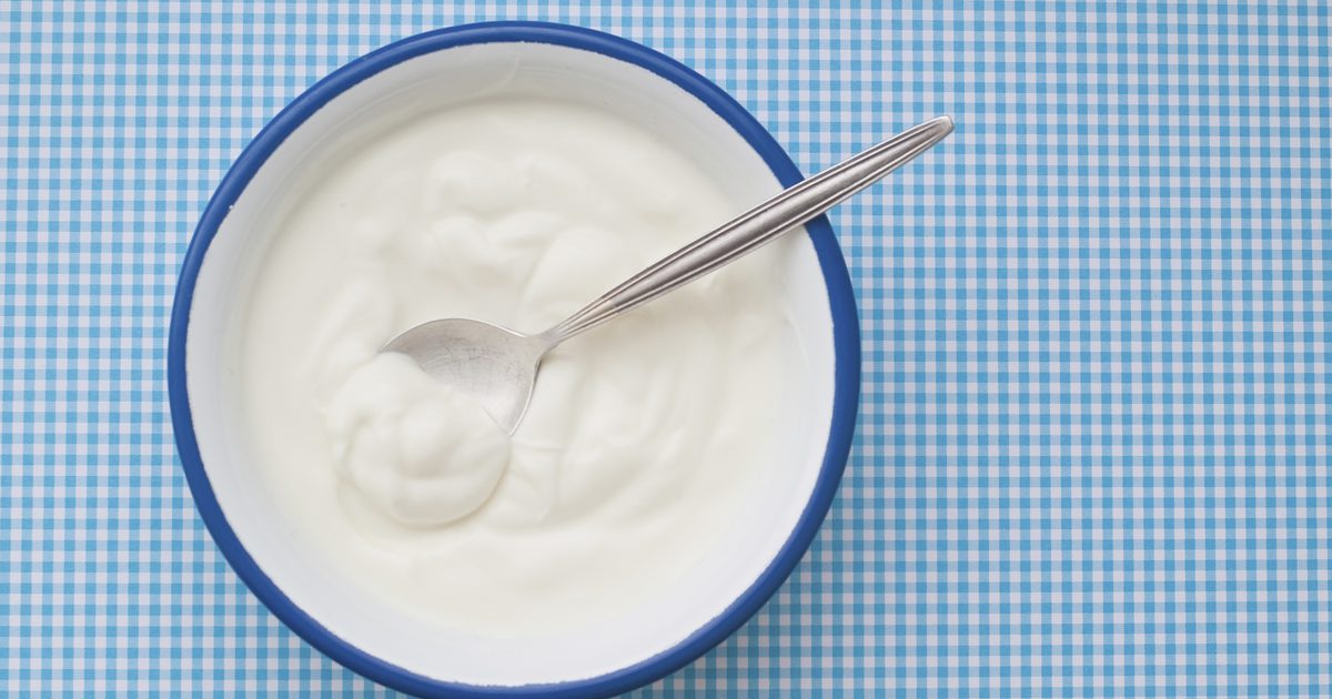 Yoghurt som innehåller Lactobacillus Acidophilus