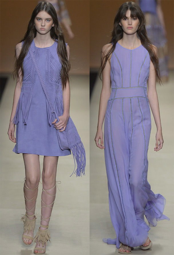 Fioletowe sukienki bzu i lawendy 2015