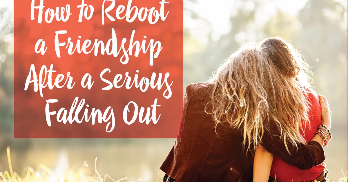 Hoe een vriendschap opnieuw op te starten na een ernstige uitval