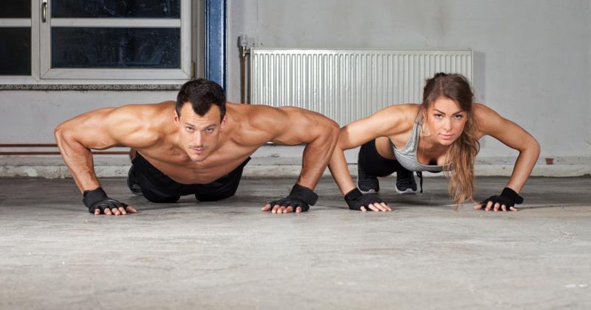 Den gennemsnitlige push-ups for mænd og kvinder