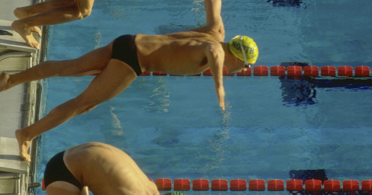 Wie Schwimmer Markierungen in einem Schwimmbad erkennen