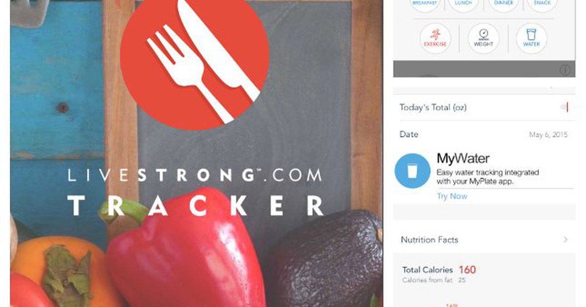3D Touch Quick-Access NYHET i LIVESTRONG Calorie Tracker för iOS